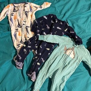 Cozy Baby Footie Onesies (3) - Multicolor